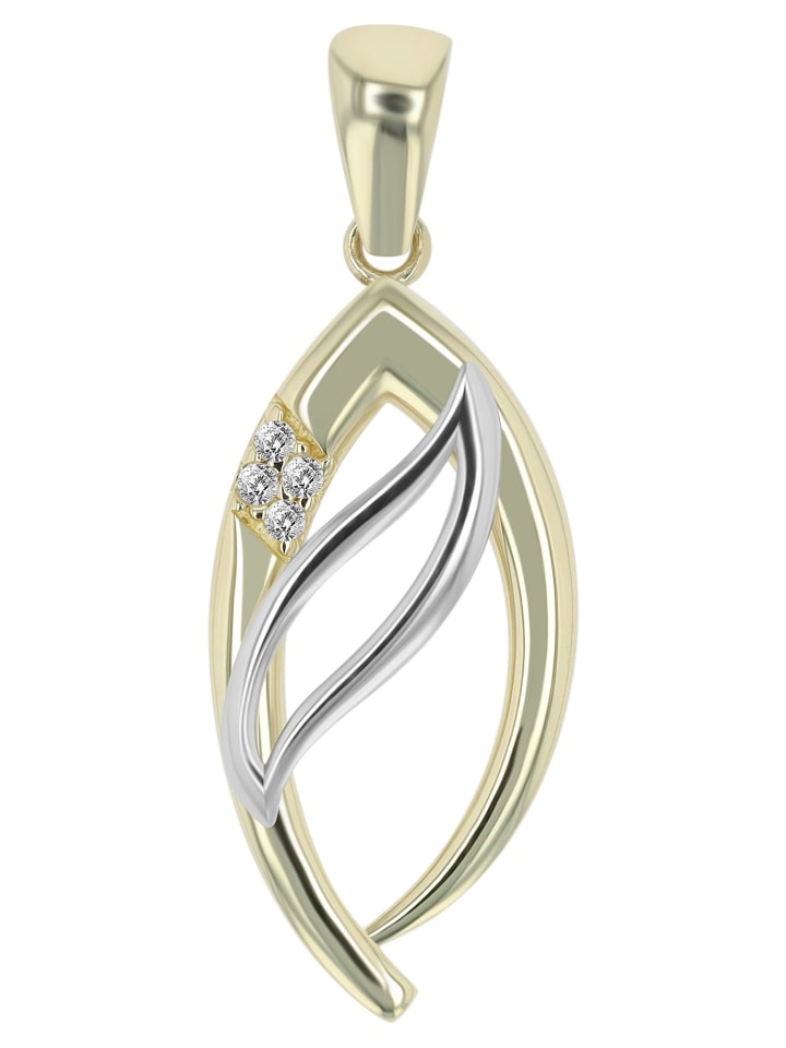 

Adeliás Женский кулон из золота 333 пробы с белыми кубическими циркониями