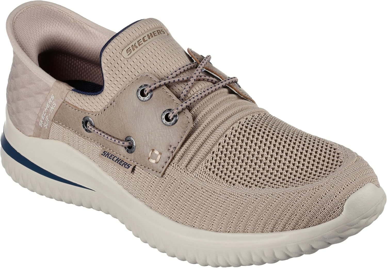 Мужские лоферы Skechers Delson 3.0 - Roth Slip-ins, Taupe — фото 4