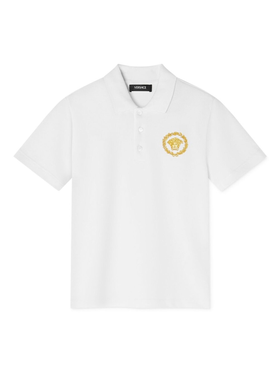 

Versace Kids рубашка поло с короткими рукавами, белый