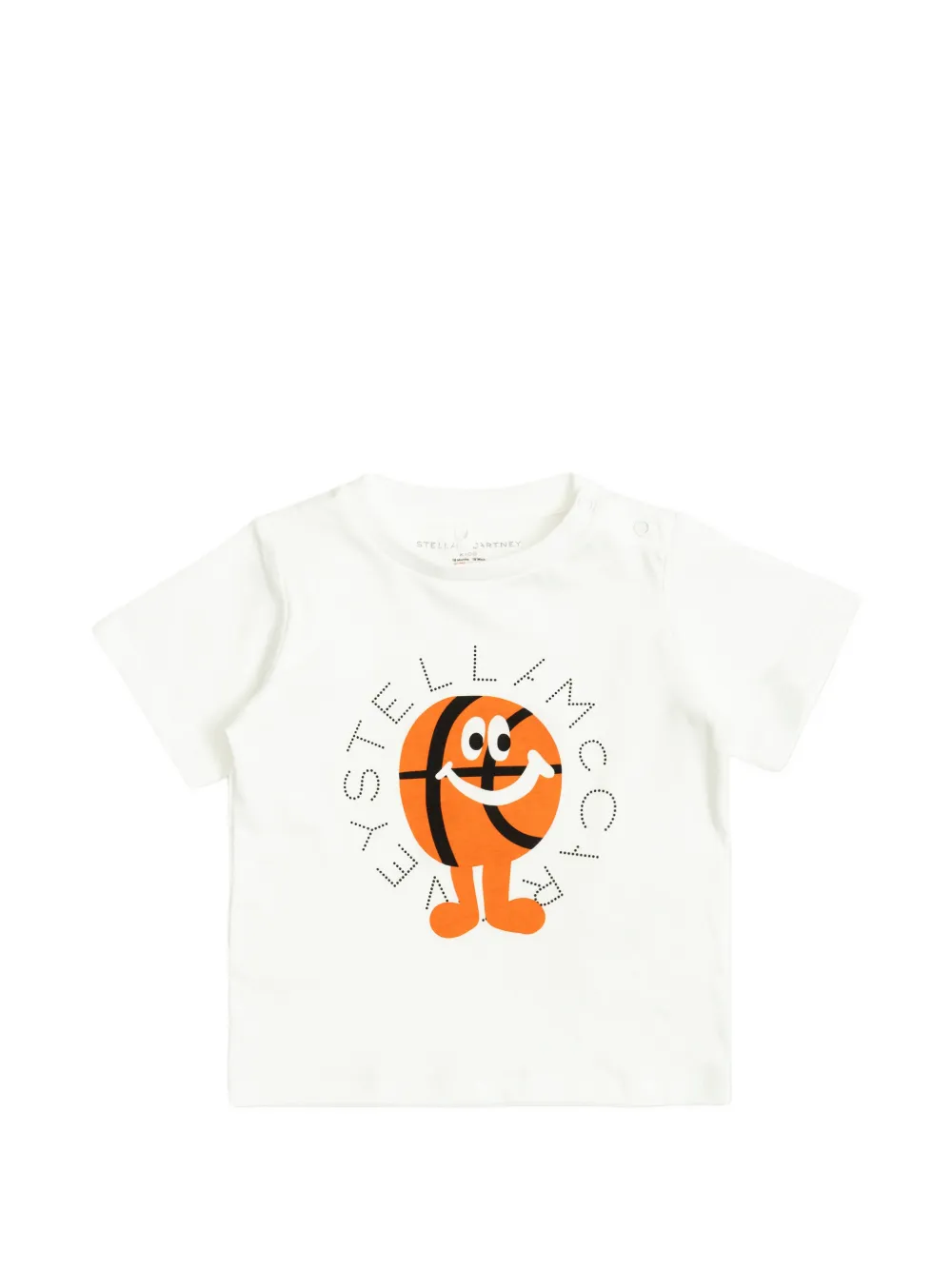 

Футболка с принтом и короткими рукавами Stella McCartney Kids, белый