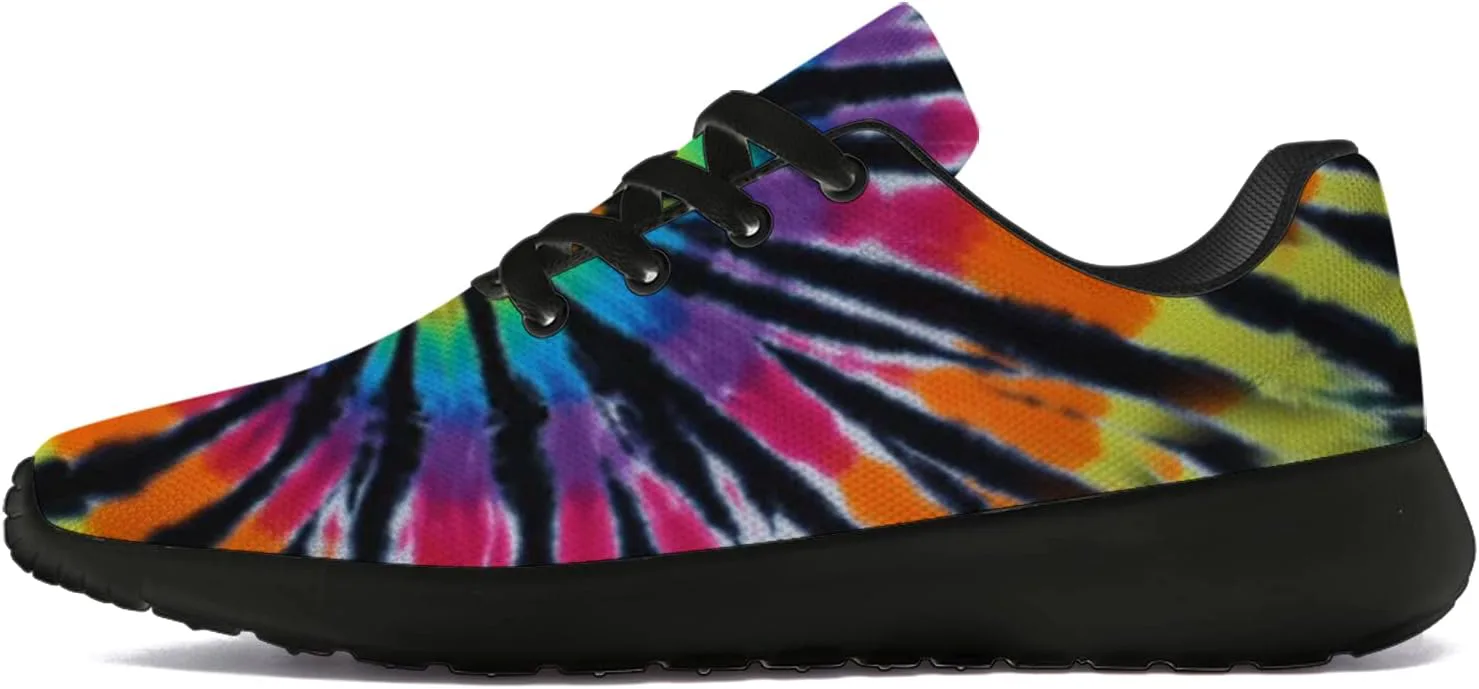 Кроссовки Horethy Tie Dye для женщин и мужчин, беговые кроссовки, женские и мужские прогулочные, теннисные кроссовки, удобные спортивные кроссовки для джоггинга, подарки, оранжевый — фото 2