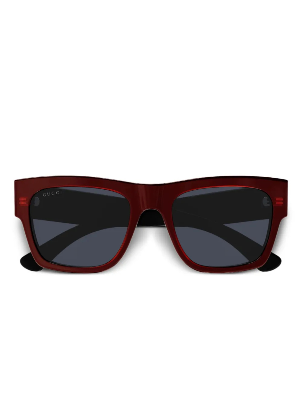 

Gucci Eyewear солнцезащитные очки в квадратной оправе, красный