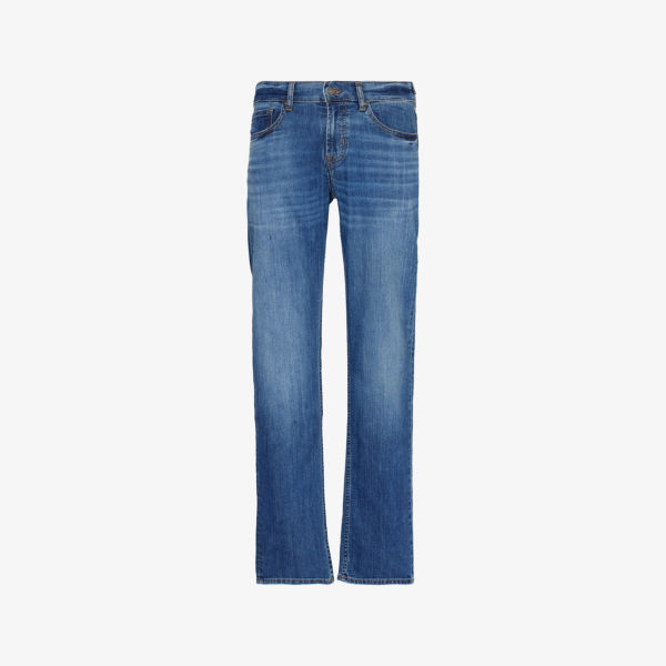 

Классические прямые джинсы из стрейч-денима 7 For All Mankind, цвет forte