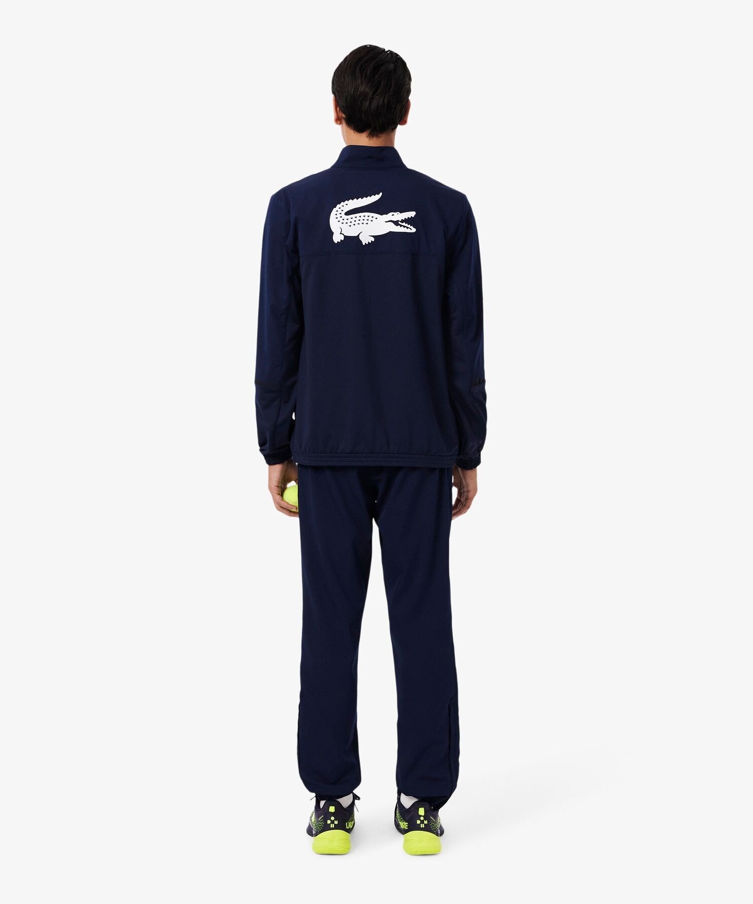 Спортивный костюм Даниила Медведева с принтом на кокетке спины LACOSTE, Navy — фото 4