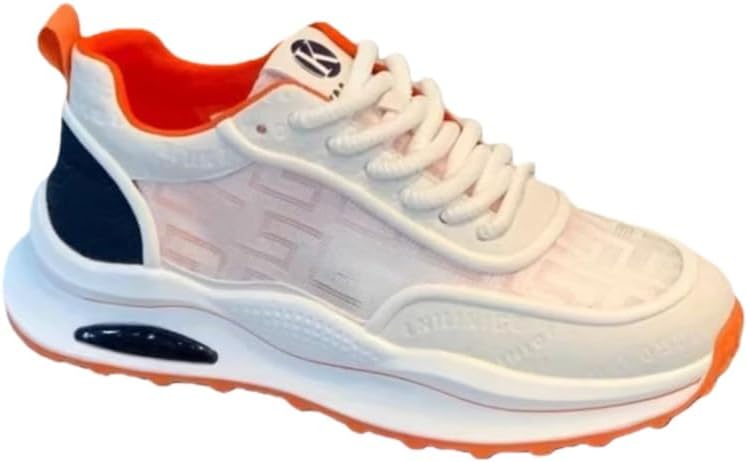 

Мужские спортивные кроссовки из дышащей сетки- модные повседневные кроссовки на толстой подошве для активного отдыха на природе Clolinde, белый