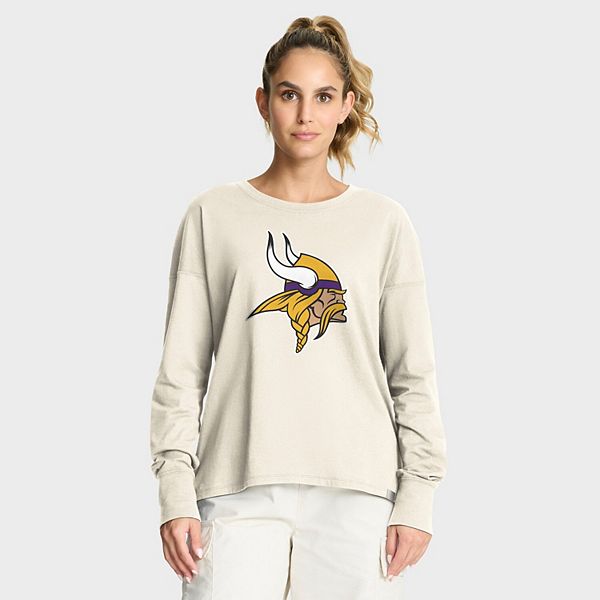 

Женская футболка с длинным рукавом Minnesota Vikings Dove Legacy кремового цвета Fanatics, Бежевый, Женская футболка с длинным рукавом Minnesota Vikings Dove Legacy кремового цвета Fanatics