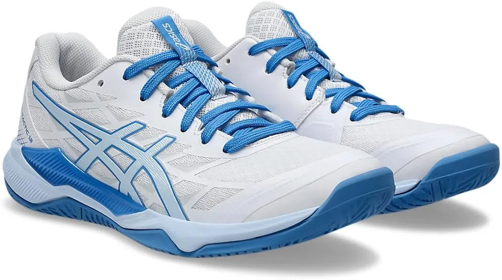 Кроссовки ASICS Gel-Tactic 12, White Light Blue — фото 4