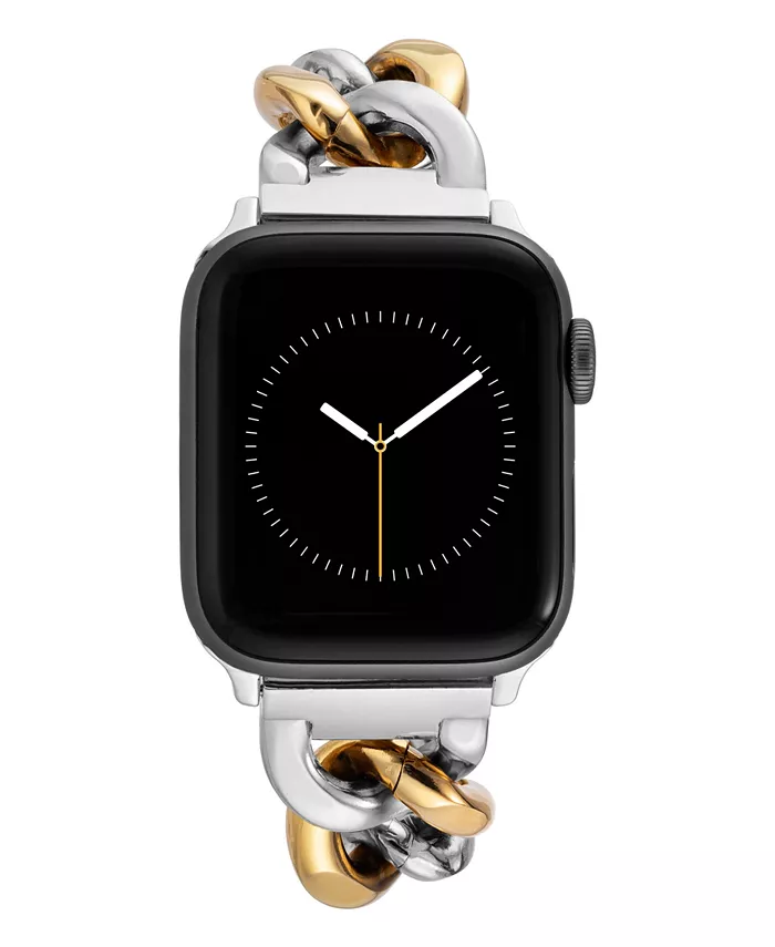 

Женский двухцветный браслет из металлических звеньев для Apple Watch 42 мм (Series 10) и 38/40/41 мм Anne Klein