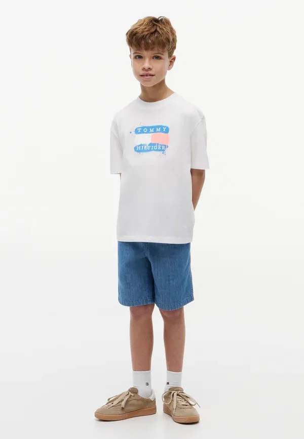 Футболка с граффити-принтом Tommy Hilfiger, белый — фото 2