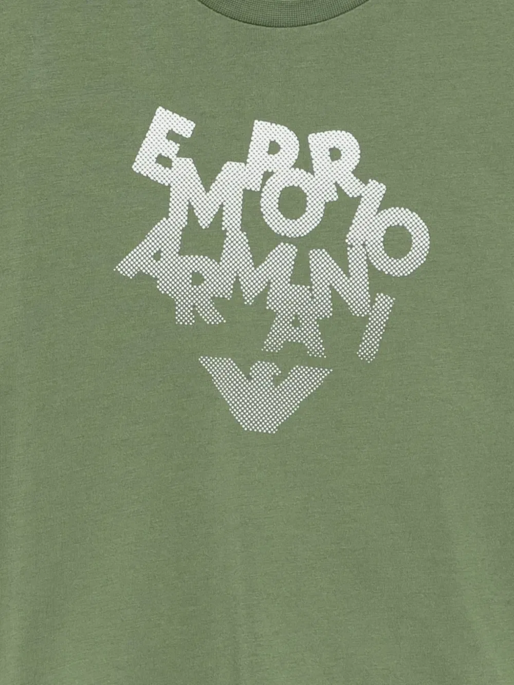 Футболка с круглым вырезом Emporio Armani Kids, зеленый — фото 3