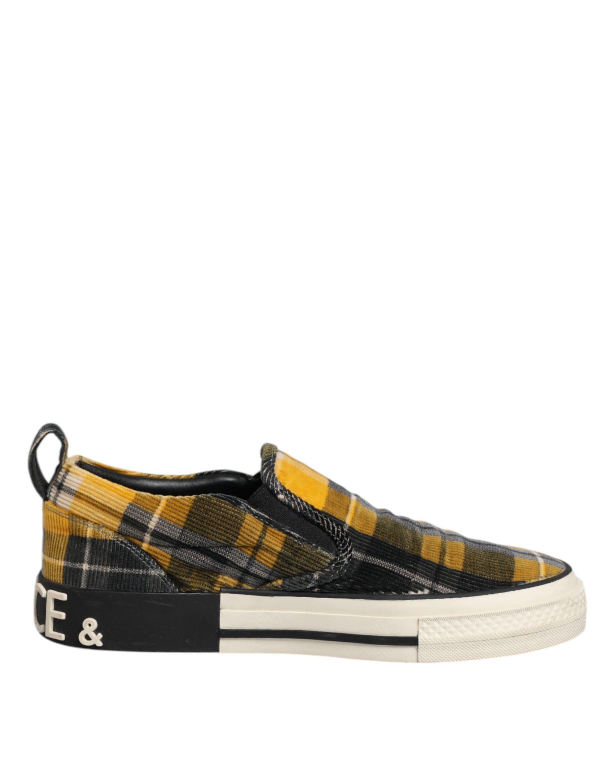 Кроссовки Portofino в разноцветную клетку Tartan Dolce & Gabbana, мультиколор