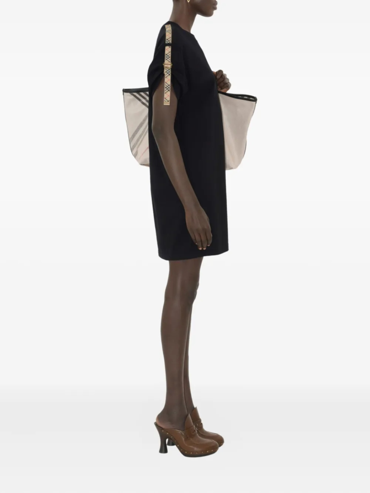 Платье-футболка Burberry из хлопка, черное — фото 3