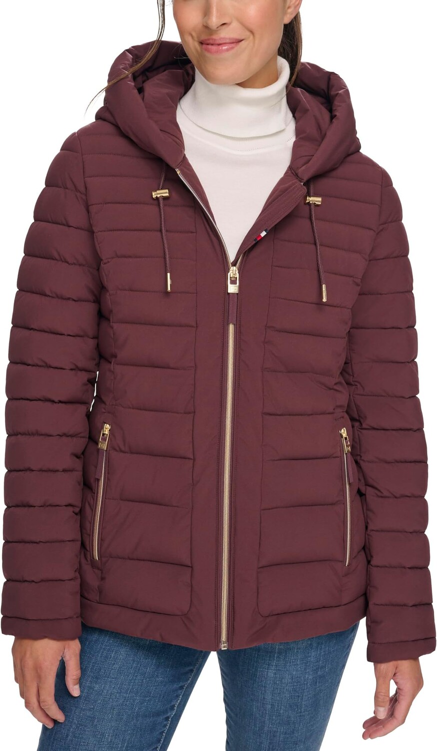 

Куртка Tommy Hilfiger Zip-Up Lightweight Jacket, цвет Aubergine