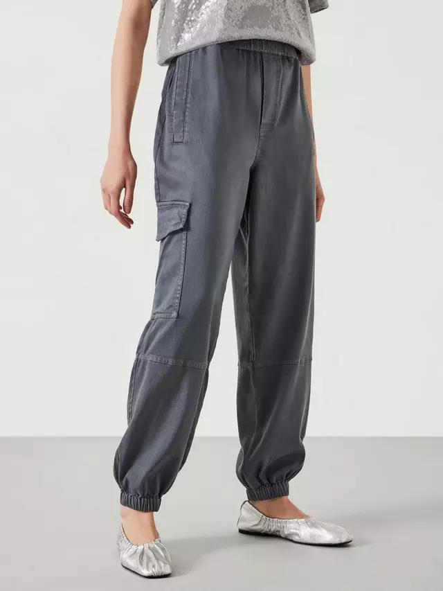 

Брюки HUSH Ava Washed Cargo, цвет steel/blue