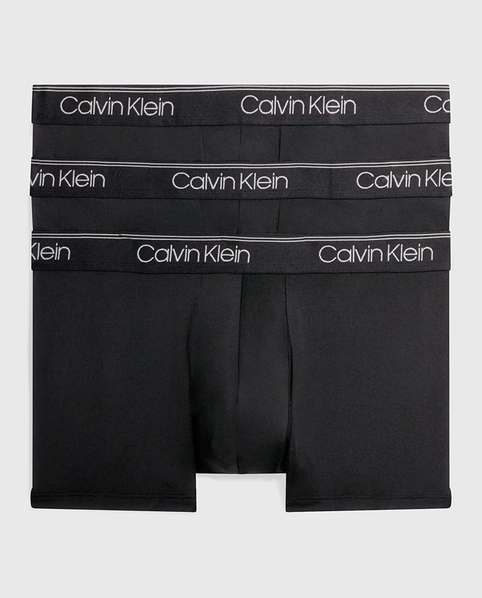 

Набор из 3 боксеров с низкой посадкой - Micro Stretch Calvin Klein, чёрный