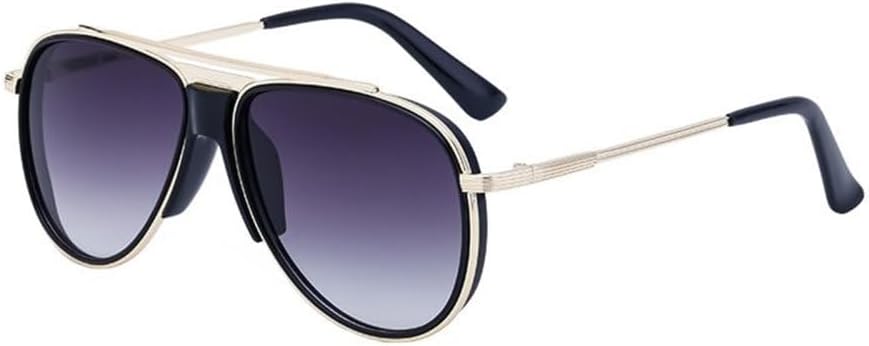 

Овальные солнцезащитные очки в стиле стимпанк для мужчин, модные солнцезащитные очки в стиле панк, роскошные солнцезащитные очки в металлической оправе с защитой от УФ-излучения UV400 TYUVIVO, C4goldgradientgray