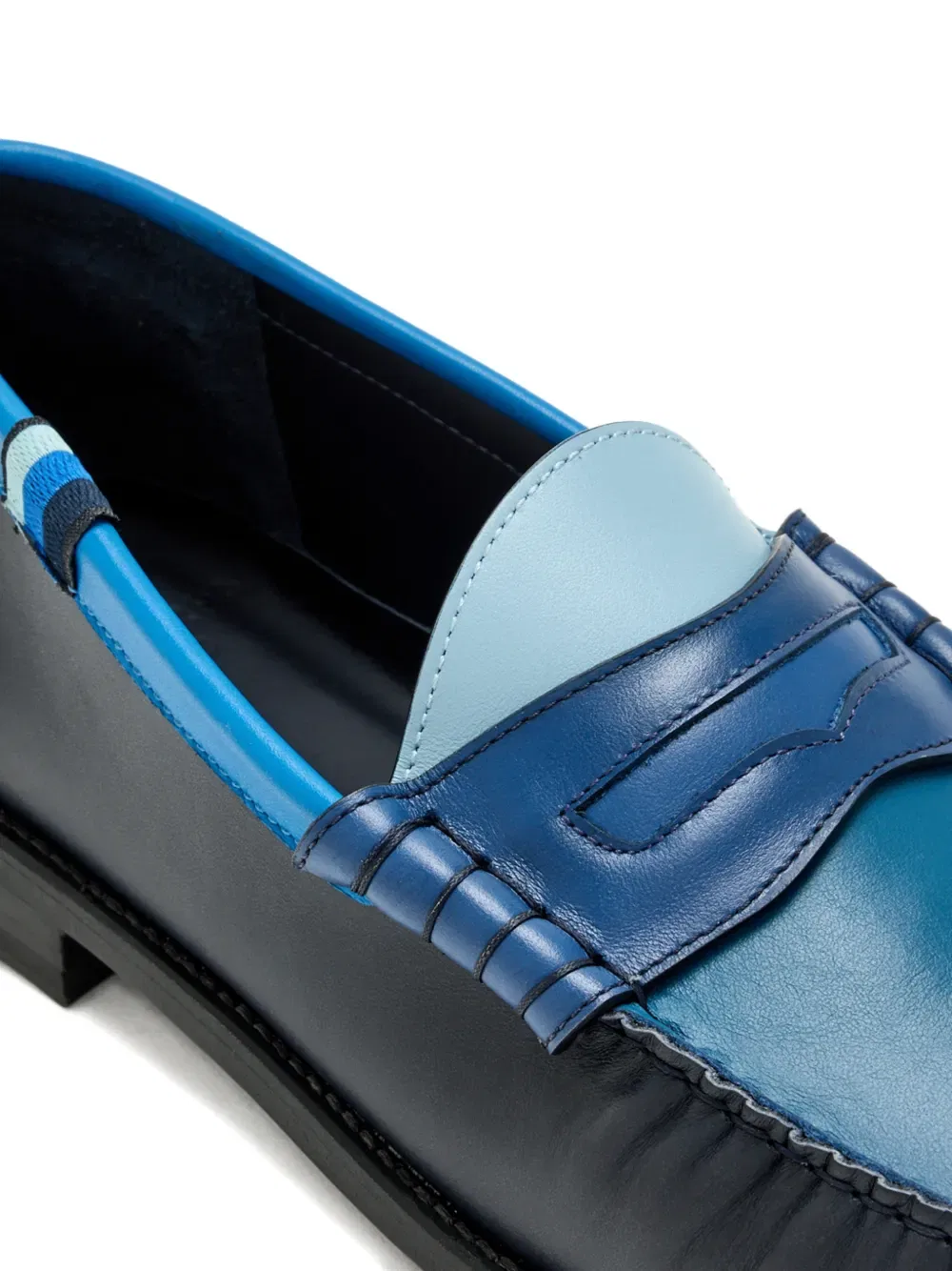 Лоферы с ремешком Penny-strap Blu Scarpa, синий — фото 4