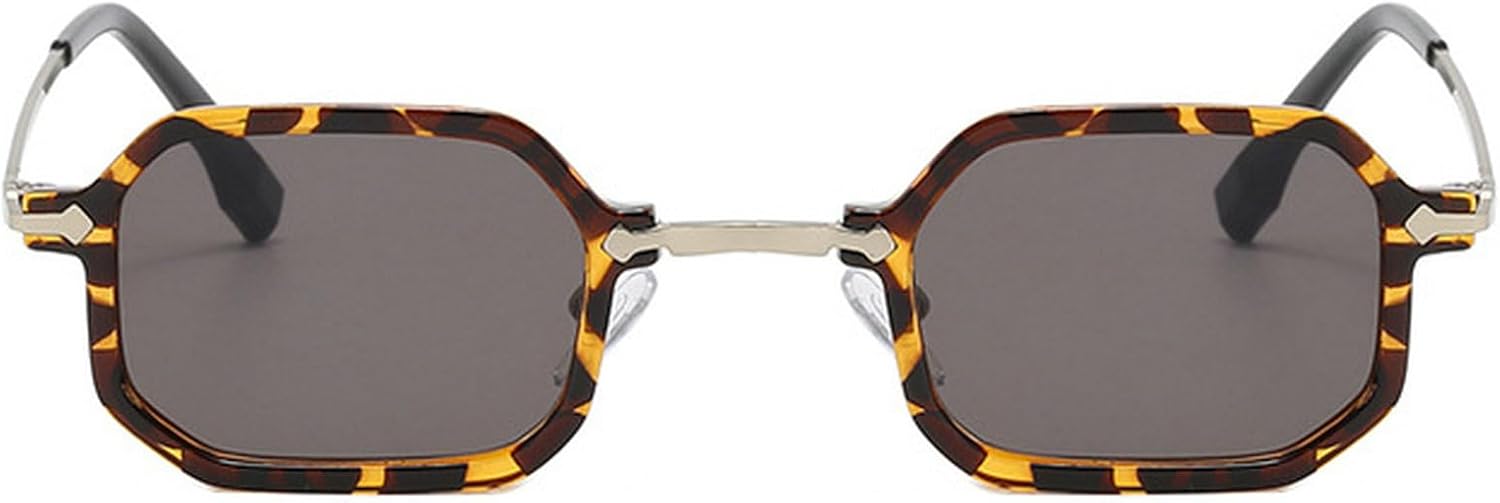 

Маленькие винтажные солнцезащитные очки квадратной формы для женщин, металлические, конфетного цвета, модные, с леопардовым принтом, зеленые, прямоугольные, с защитой от УФ-излучения UV400 mincl, C8