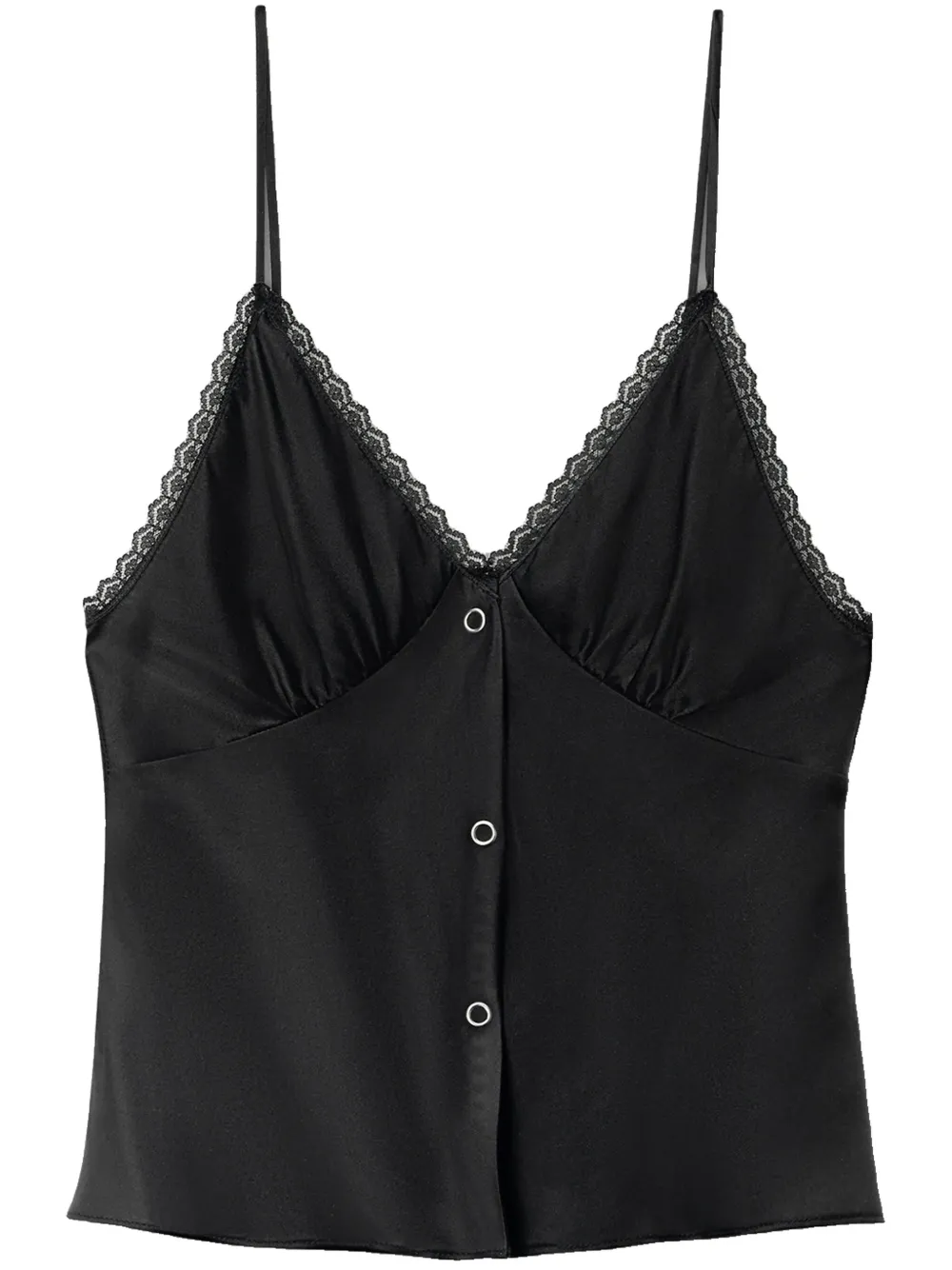 

Топ с кружевом Alexander Wang, черный