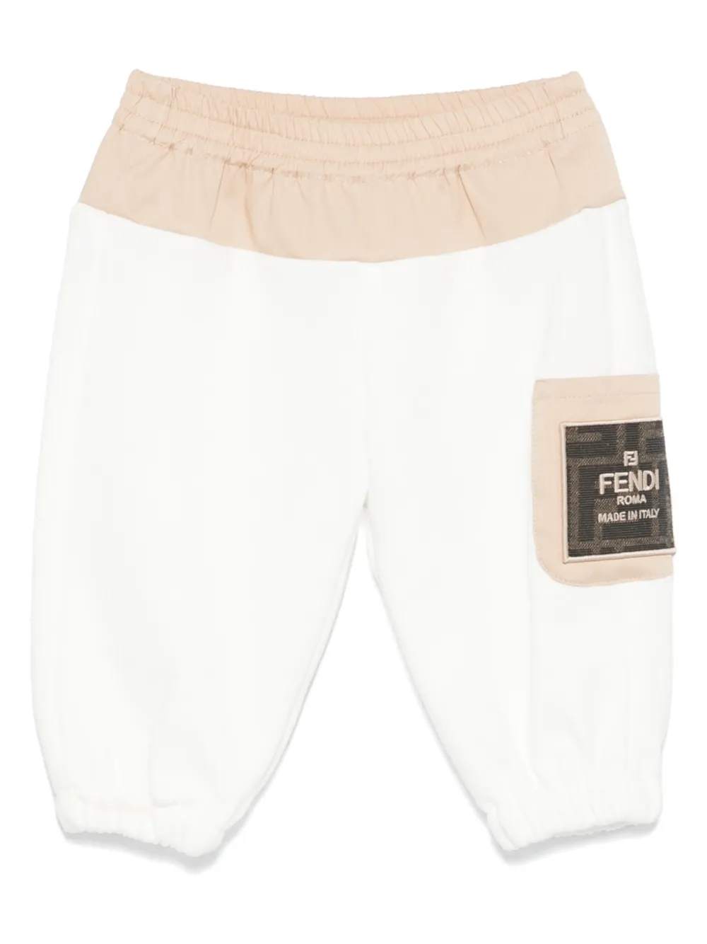 

Спортивные брюки с нашивкой-логотипом FENDI KIDS, белый