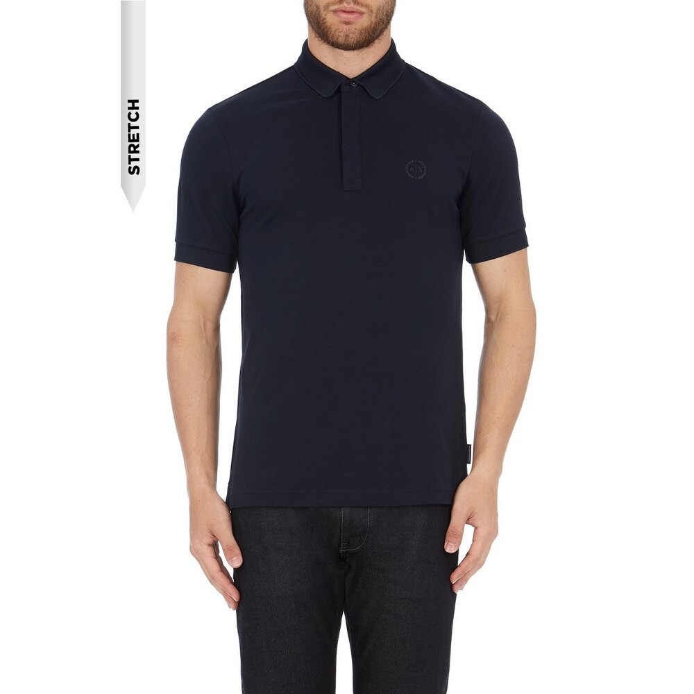 

Поло с коротким рукавом Armani Exchange 8NZF91, черный