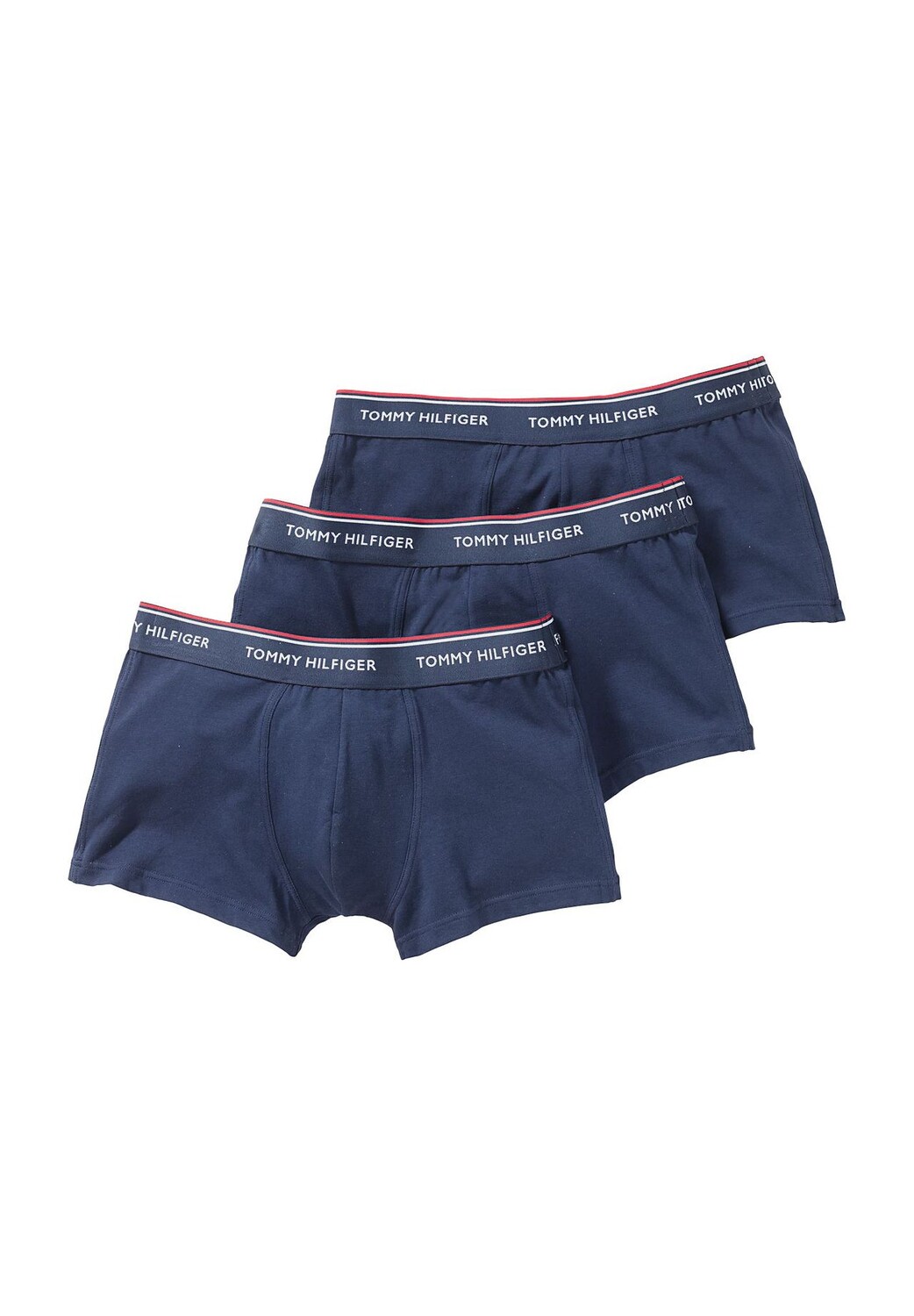 

Трусы, 3 шт., хлопок, принт этикетки, мужские TOMMY HILFIGER, темно-синий