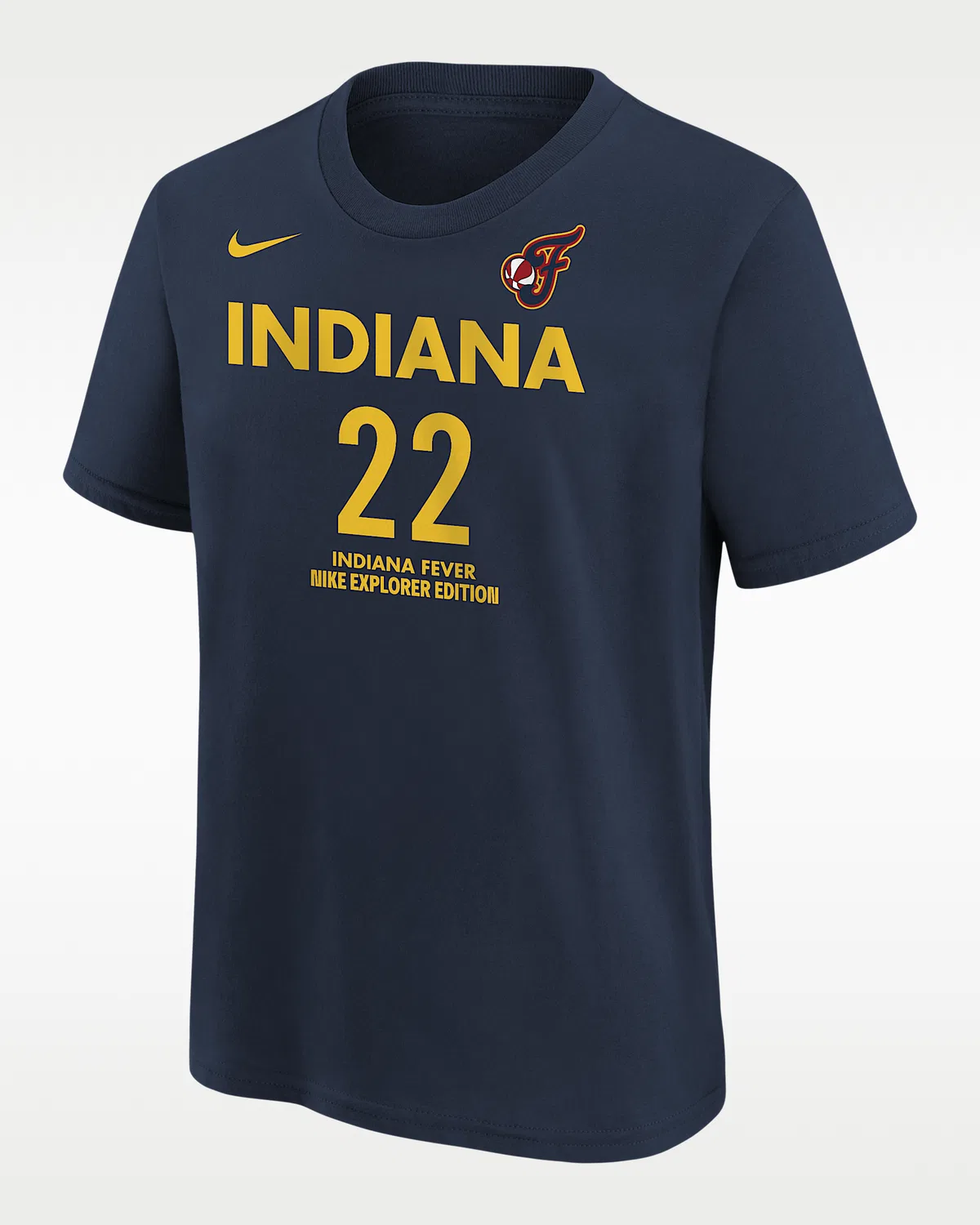Большая детская футболка Nike WNBA Caitlin Clark Indiana Fever, College Navy