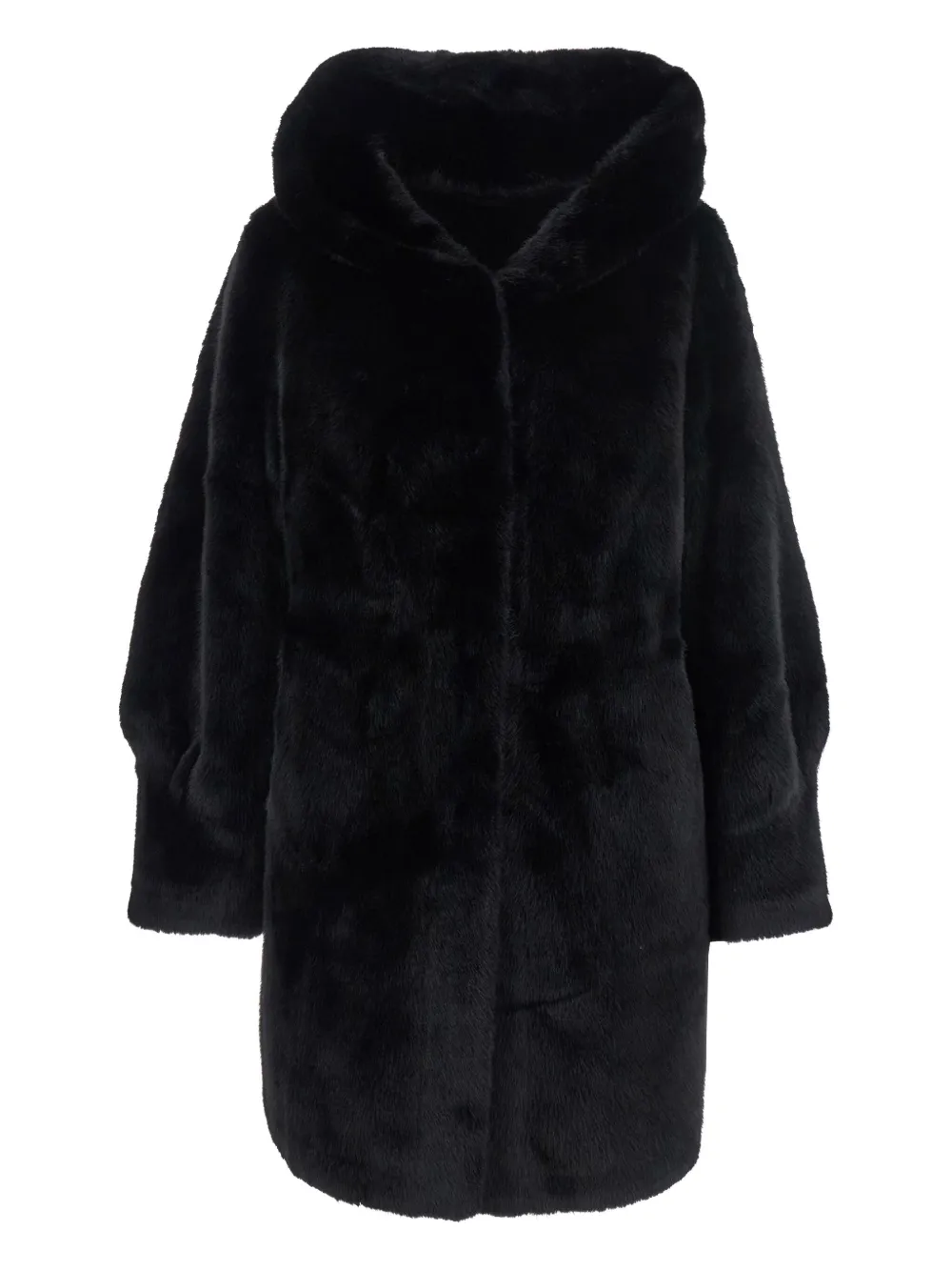 

Пальто с капюшоном из искусственного меха Giovanni Paris, черный