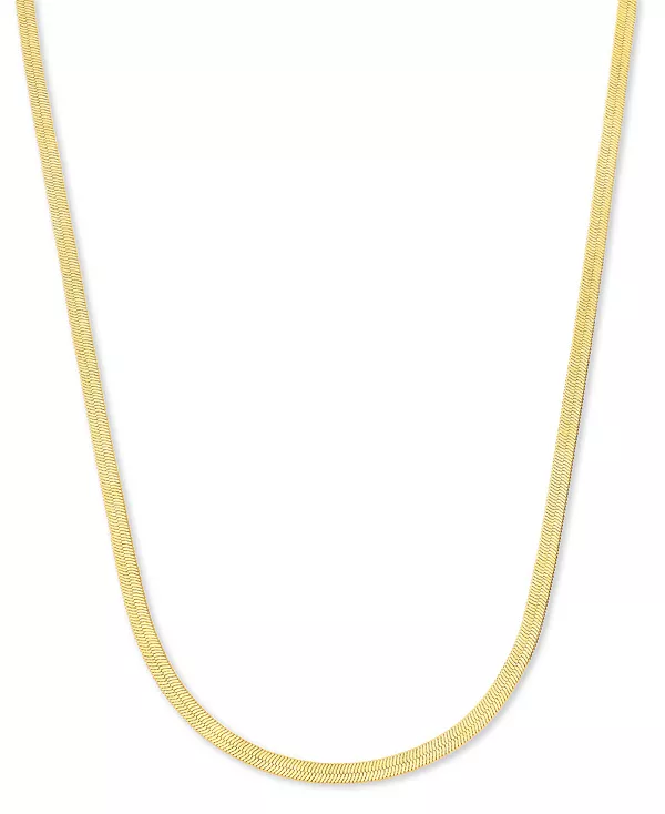 

Ожерелье-Воротник длиной 16 дюймов из 18-каратной позолоченной нержавеющей стали с цепочкой в ёлочку Lola Ade, gold