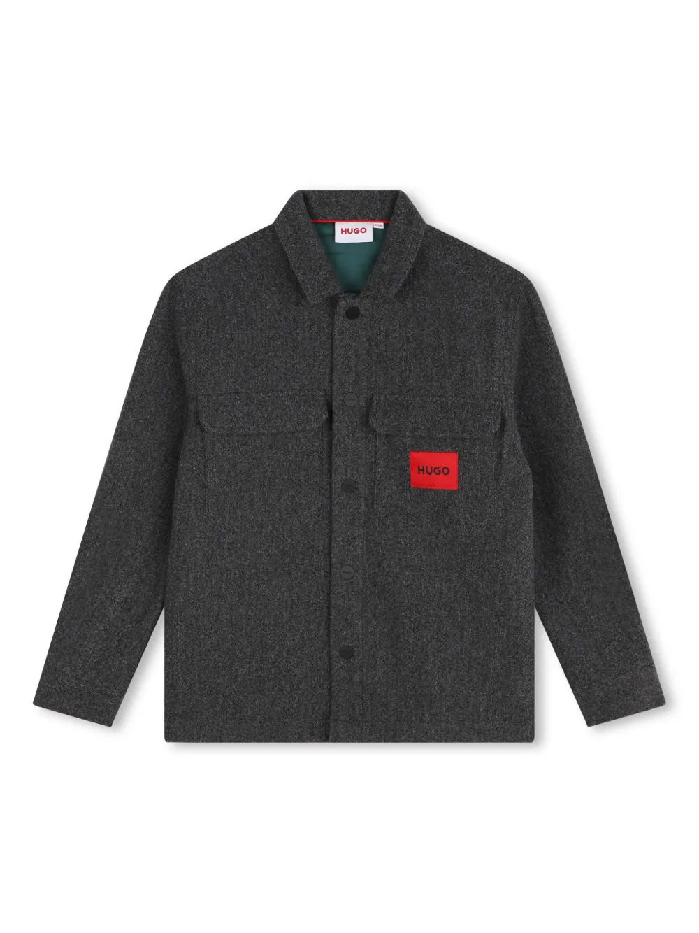 

Рубашка с логотипом HUGO KIDS, серый