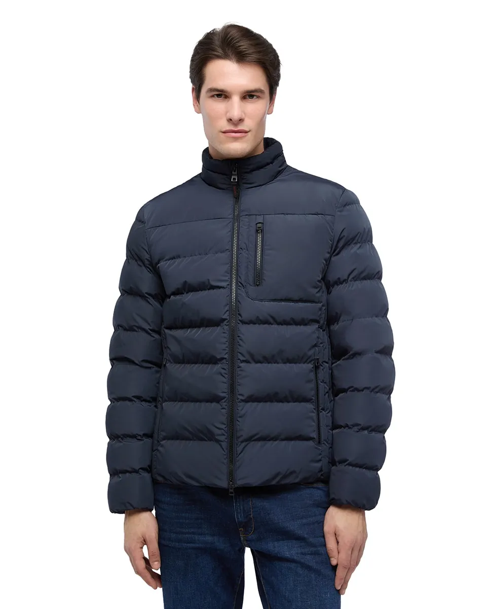 

Мужская короткая куртка с экологичной утепленной подкладкой Geox, темно-синий