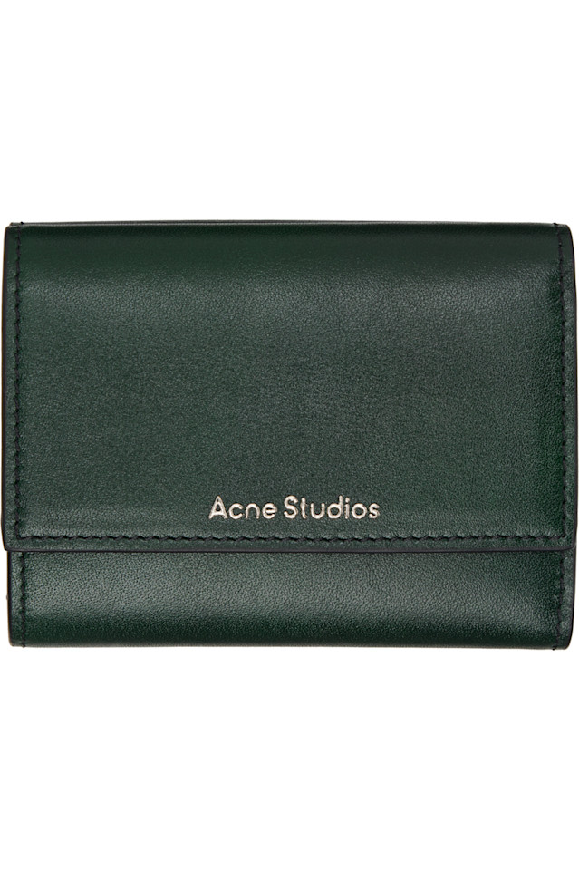 

Кожаный кошелек-книжка Acne Studios, зеленый