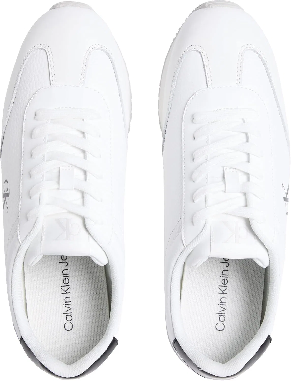 Мужские кроссовки Calvin Klein Runner на шнуровке TC Ym0ym01187 Low Top, White Bright White Ck Black — фото 4