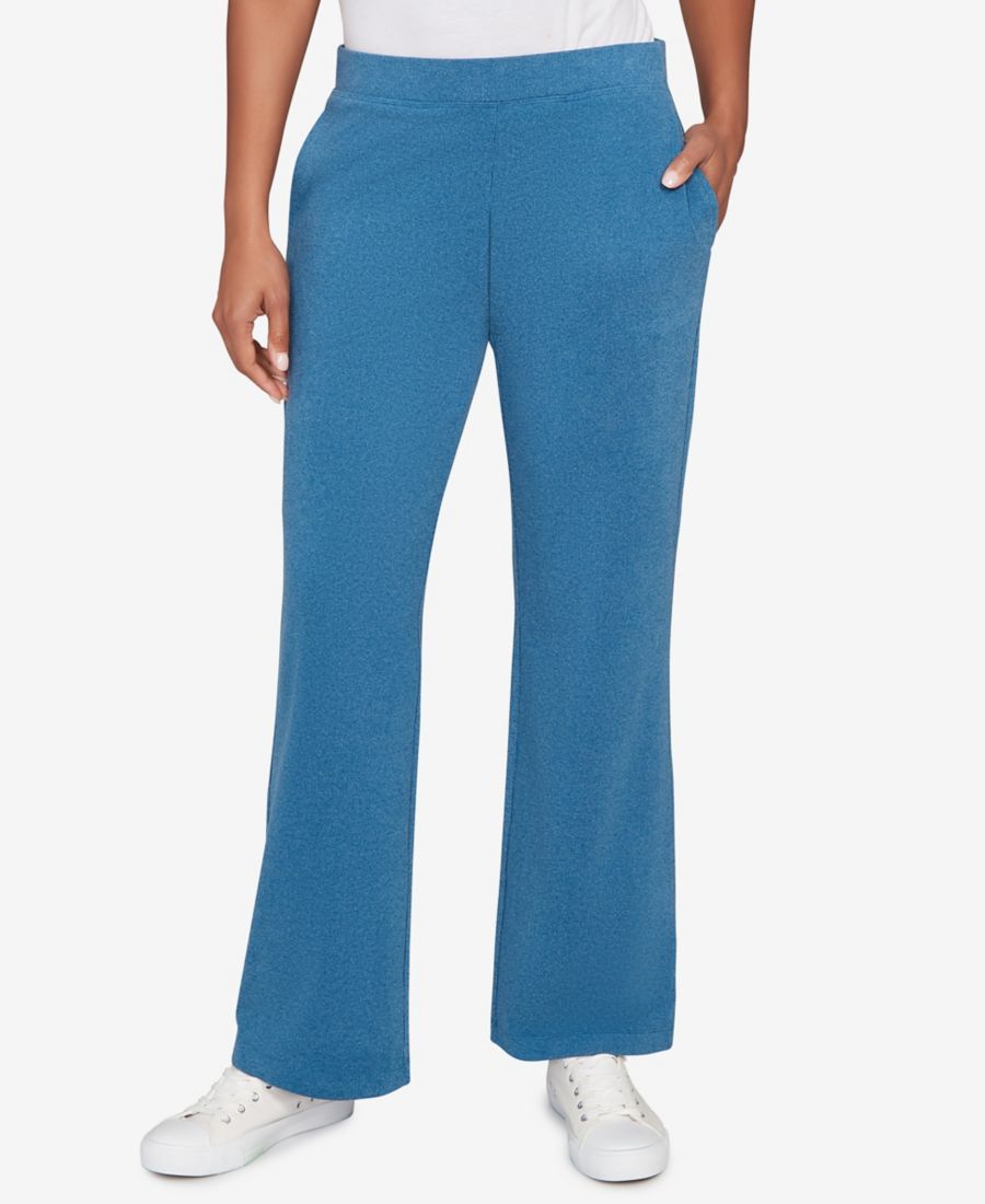 

Укороченные брюки средней посадки из эластичного трикотажа в рубчик для отдыха Ruby Rd, Lake Blue