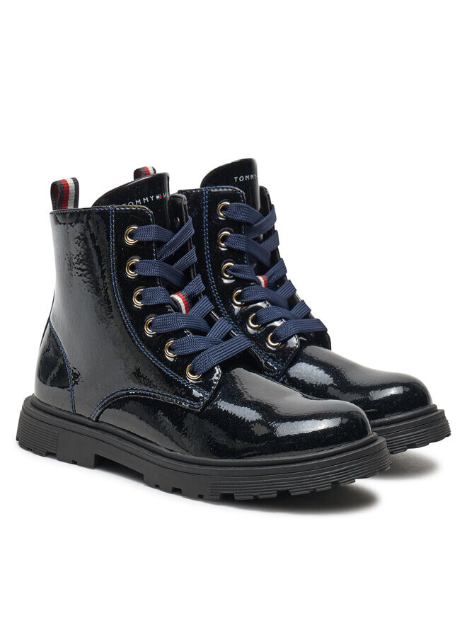 Высокие сапоги Tommy Hilfiger Lace-Up Bootie T1A5-33564-1237 S, темно-синий — фото 2