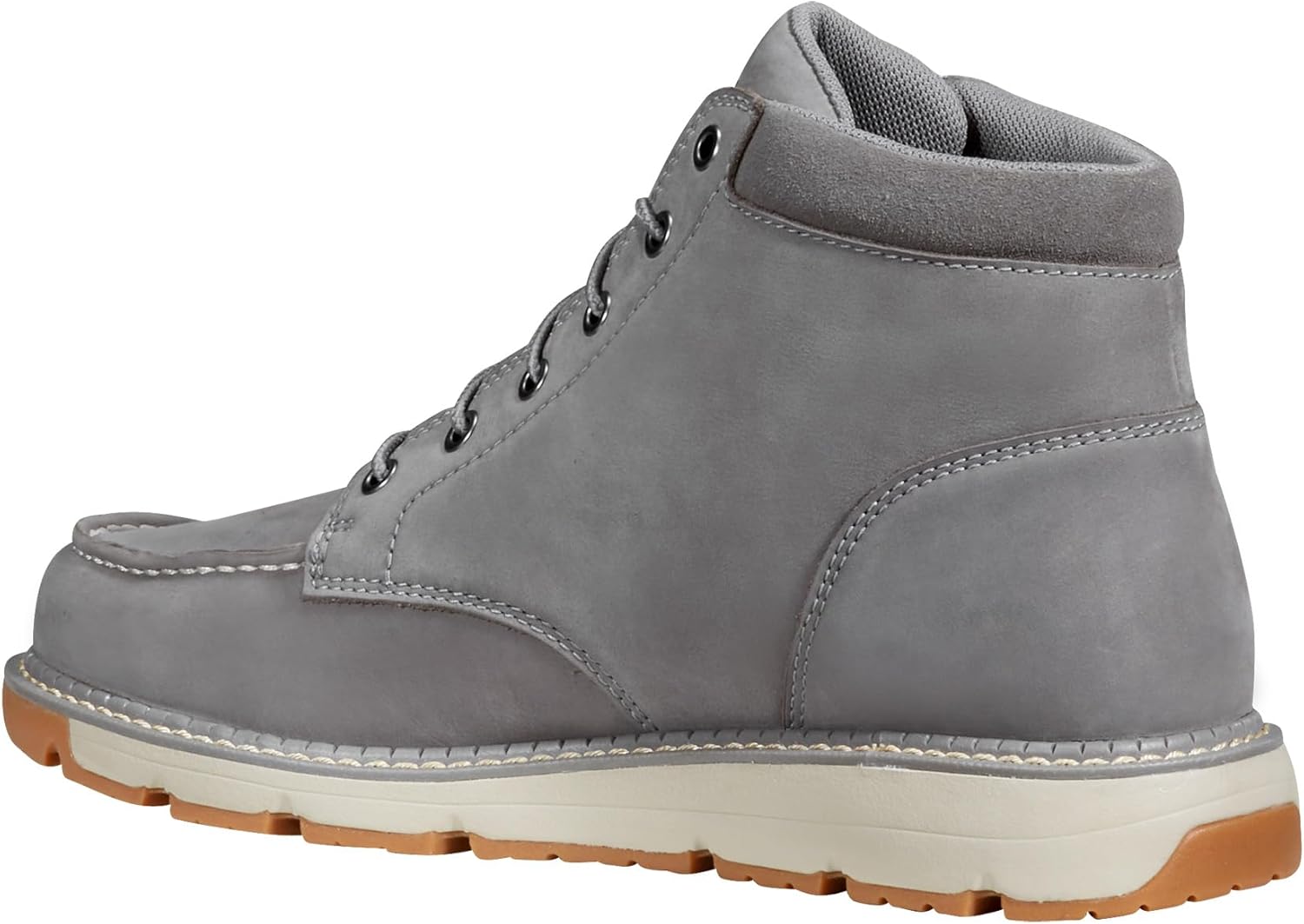 Carhartt Millbrook Moc Toe ботинки для мужчин - 5-дюймовые рабочие ботинки на клиновидной подошве, устойчивые к скольжению и EH-воздействию, из промасленной кожи, с дышащей мембраной и легкой промежуточной подошвой EVA, Grey — фото 4