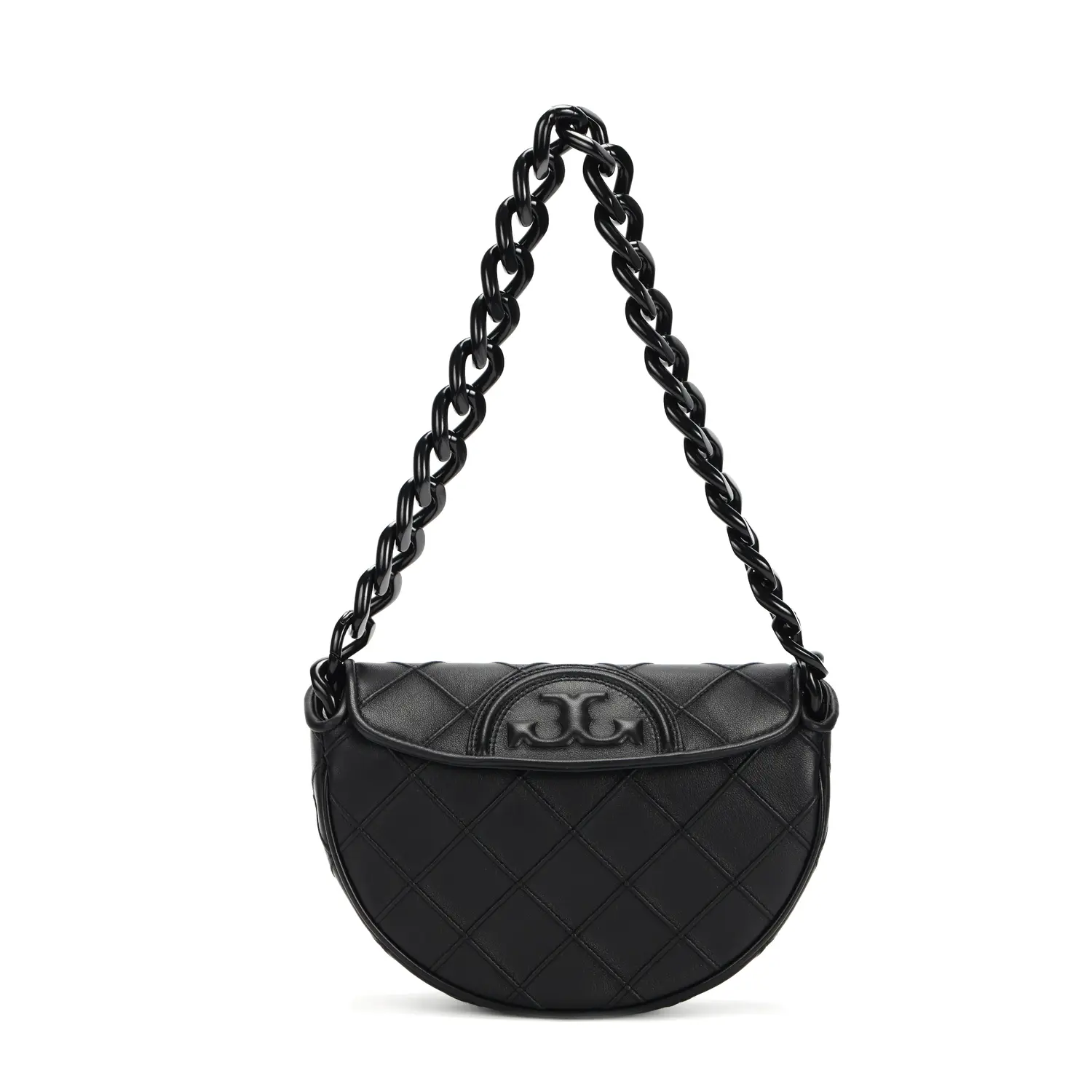

TORY BURCH Сумка-мессенджер мини женская черная из телячьей кожи