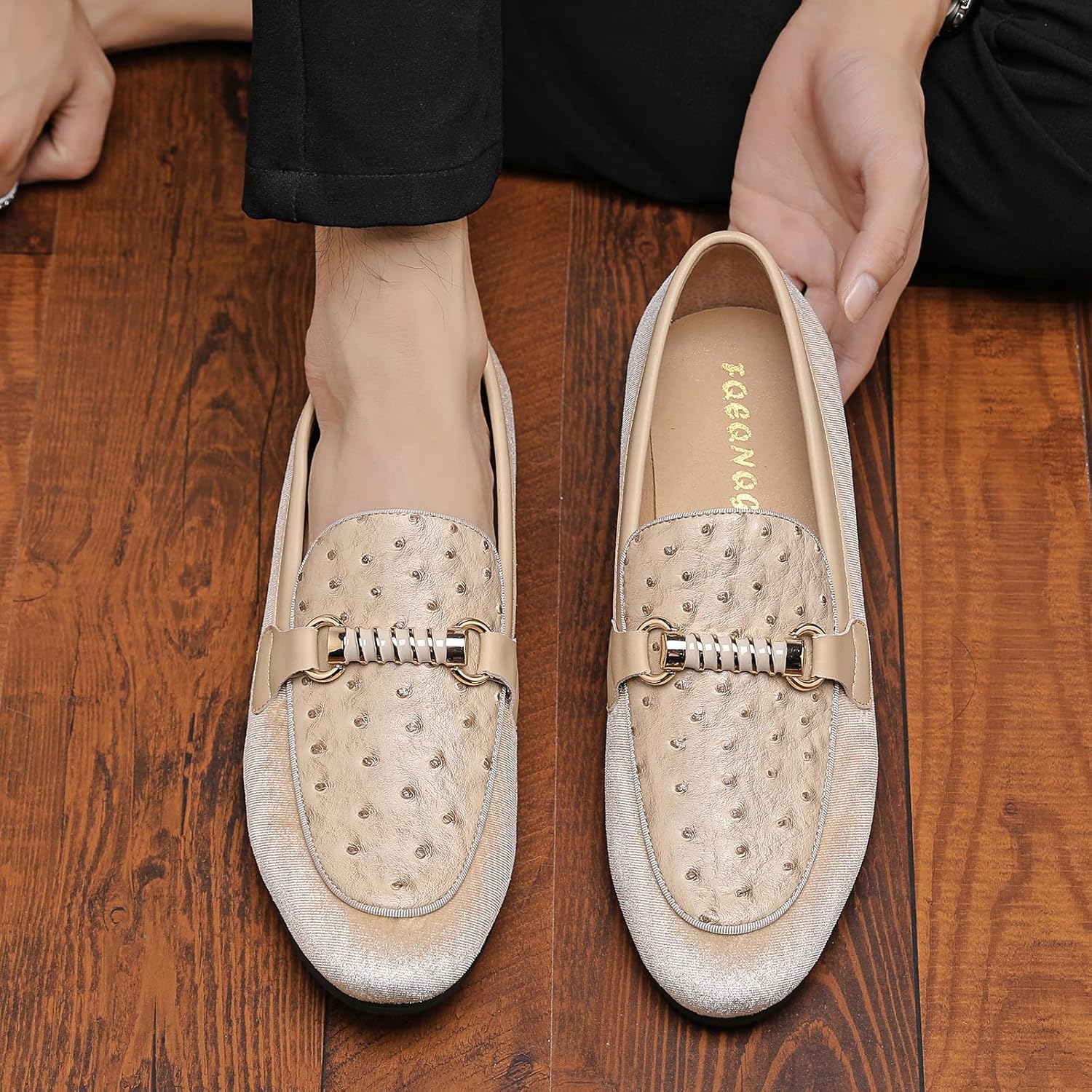 Бархатные лоферы для мужчин Penny Slip-On Fqeqnqg, бежевый — фото 2