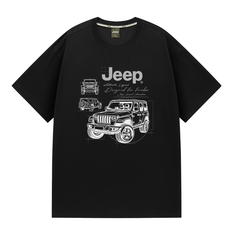 

Футболка Unisex Crew Neck Moderate Straight Fit Jeep, pure черный