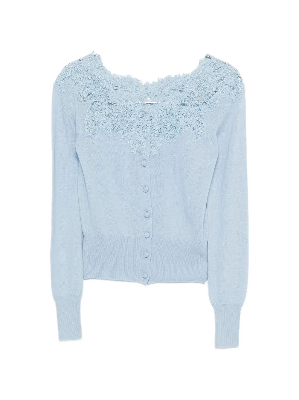 

Кардиган из кружева на пуговицах Ermanno Scervino, синий