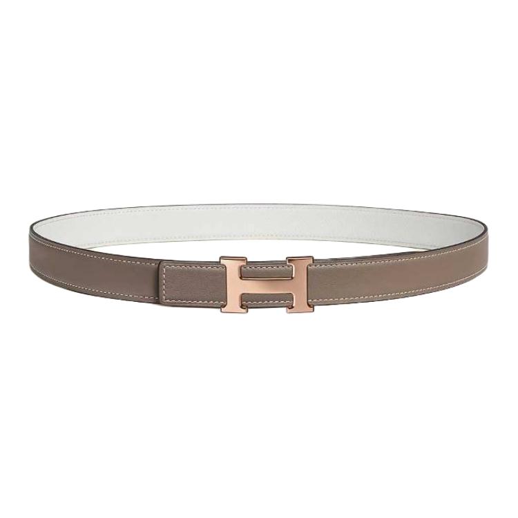 

HERMES Женский ремень из телячьей кожи умбра шириной 2,4 см, Umber
