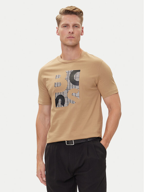 

Футболка regular fit H-Thompson 655 50543901 Boss, бежевый