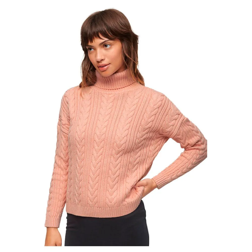 

Свитер Superdry с приспущенными плечами и высоким воротником-стойкой, оранжевый