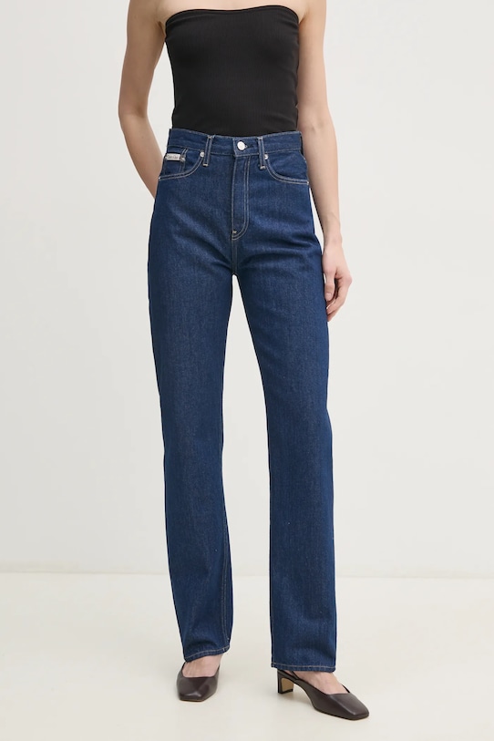 

Хлопковые джинсы Calvin Klein Jeans, темно-синий