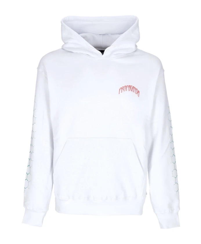 

Белая толстовка с длинным рукавом и треугольным рисунком в виде жала Propaganda, белый