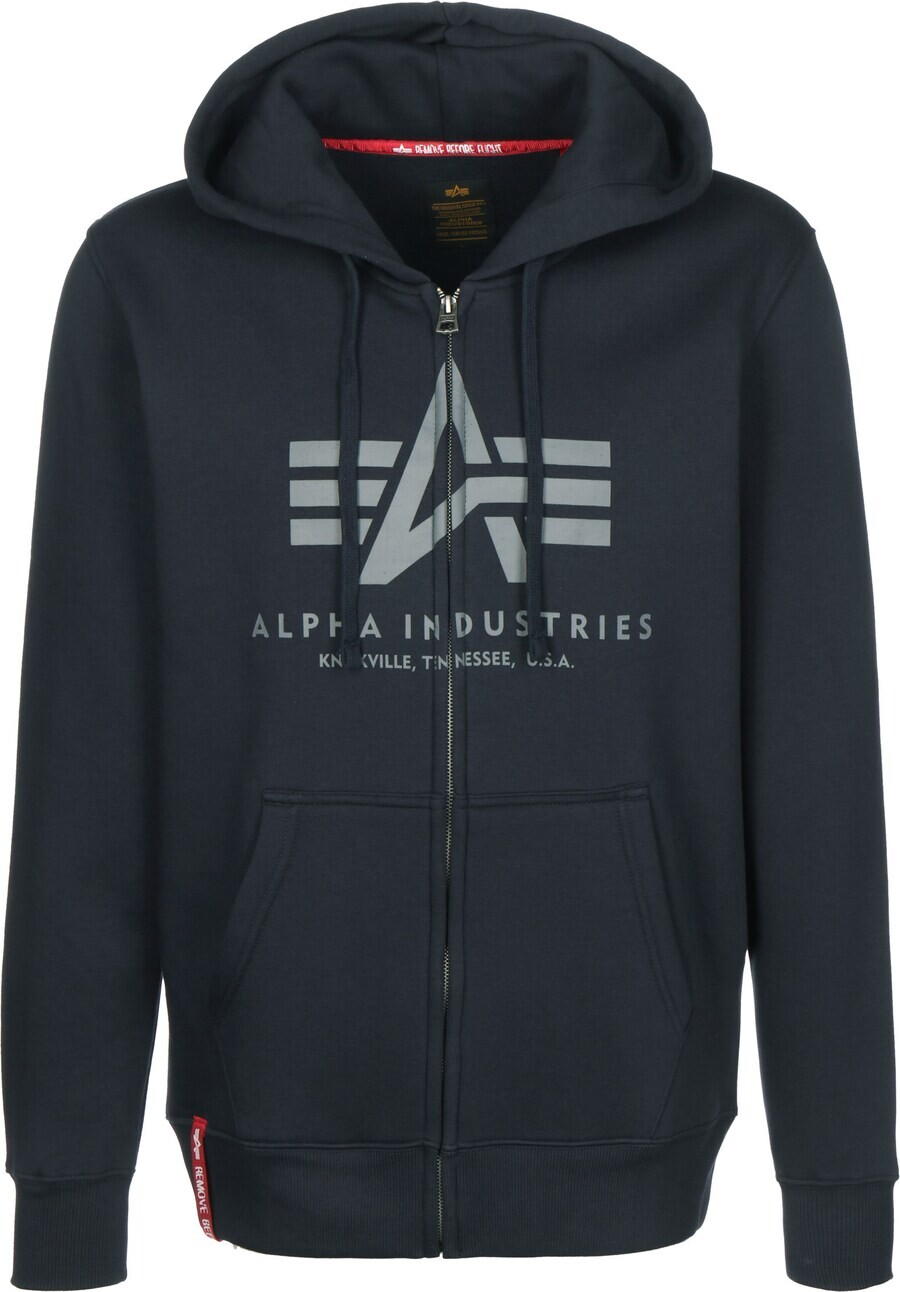 

Худи на молнии Alpha Industries, морской синий
