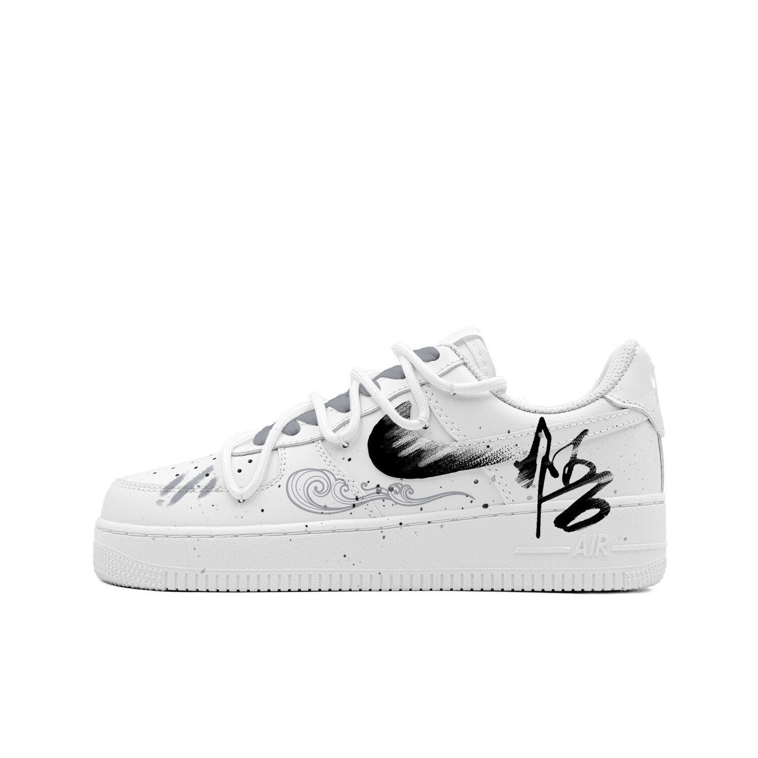 

Обувь для скейтбординга Air Force 1 для детей, начальная школа Nike, черный/белый