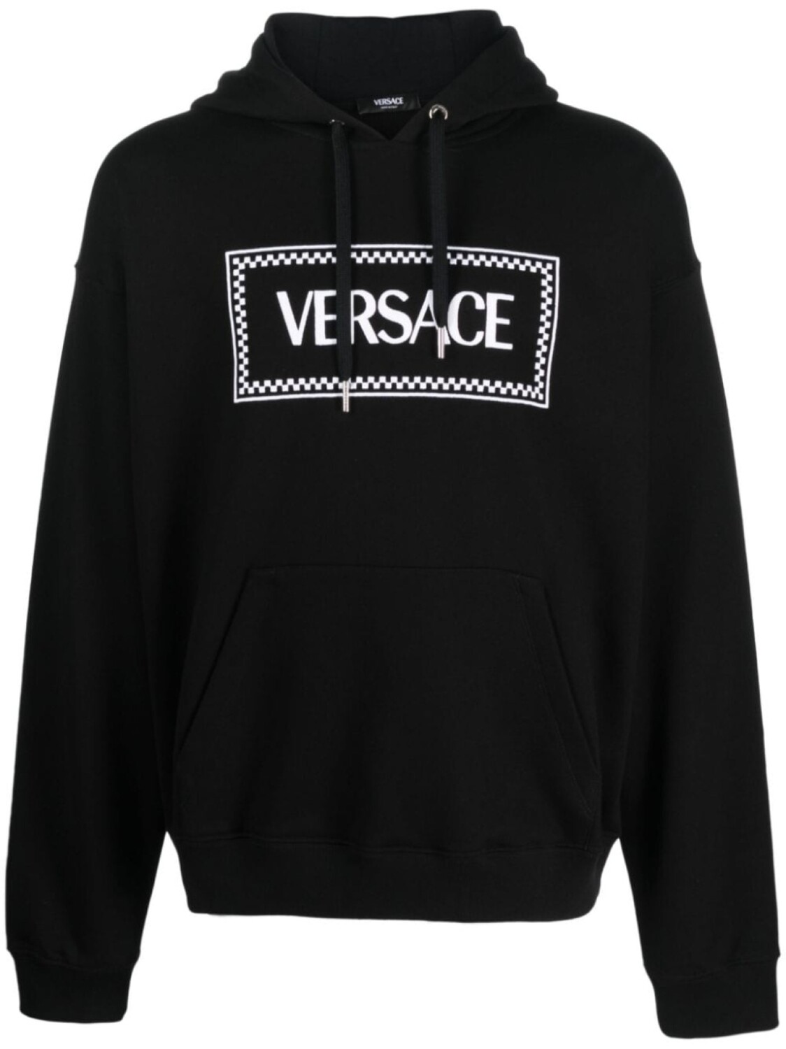 

Versace худи с вышитым логотипом 90s Vintage, черный