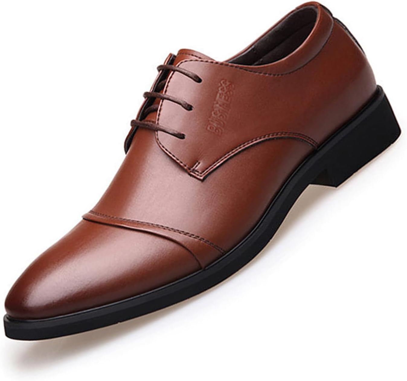 

Мужские оксфорды KYOESCAI с шнуровкой, повседневные классические дерби, формальная современная деловая обувь для свадьбы, вечеринки и униформы, коричневый