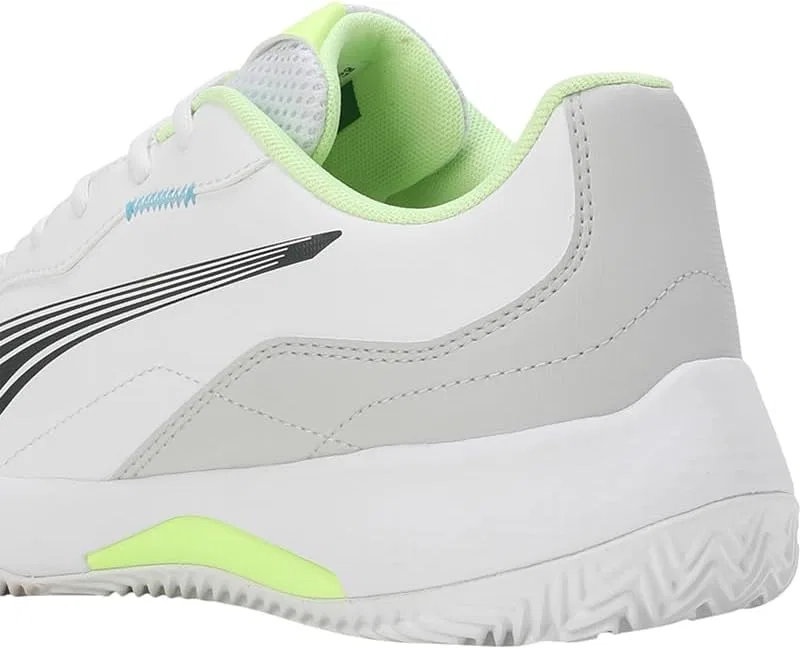 Теннисные кроссовки PUMA Nova Smash унисекс, Puma White Luminous Blue Fizzy Apple Shadow Gray — фото 4